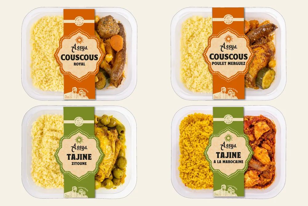 Les couscous et tajines Assya en barquette, dans leur nouveau packaging