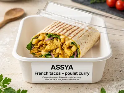French tacos, poulet curry