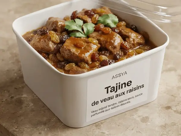 Tajine de veau aux raisins